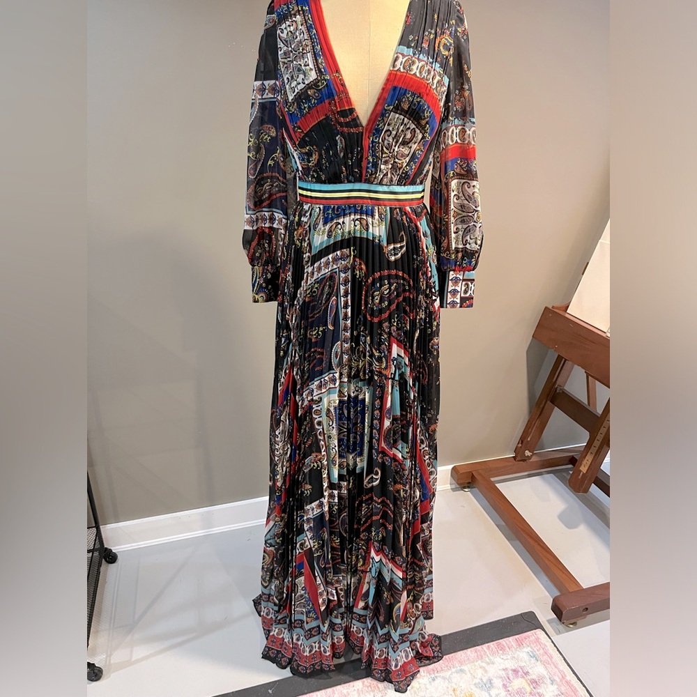 Alice and Olivia pleated maxi dress